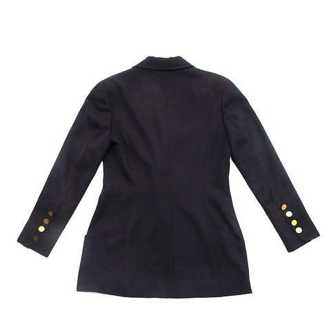 Chanel Chanel Coco Button Doppel Schneiderjacke Navy P13148