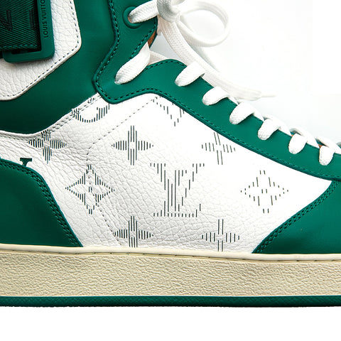 Louis Vuitton Rivoli Line Monogram High Cut Sneakers Green X White