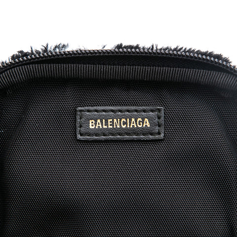 Balenciaga BALENCIAGA Logo Far Pouch Shoulder Bag Black P13175