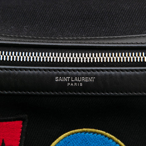 サンローランパリ SAINT LAURENT PARIS キャンバス ツイル パッチ シティ リュック・デイパック ブラック P13193