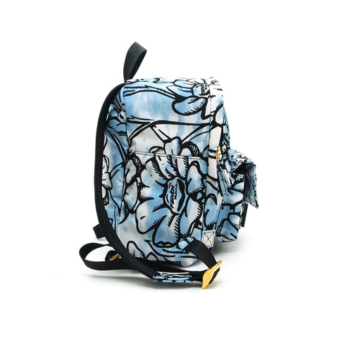 Fendi FENDI Flower Nylon Backpack Daypack Light Blue P13195