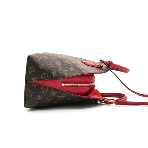louis vuitton bag red and brown
