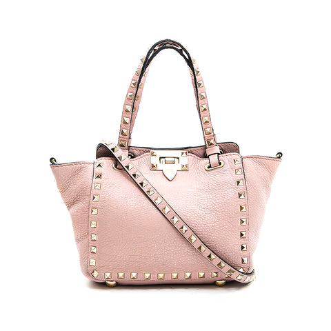 Valentino Rock Bolzen 2way Schulterhandtasche Pink P13202