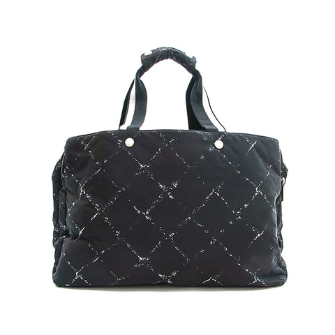 Chanel Chanel Old Travel Line Boston Bag Handtasche Schwarz P13208