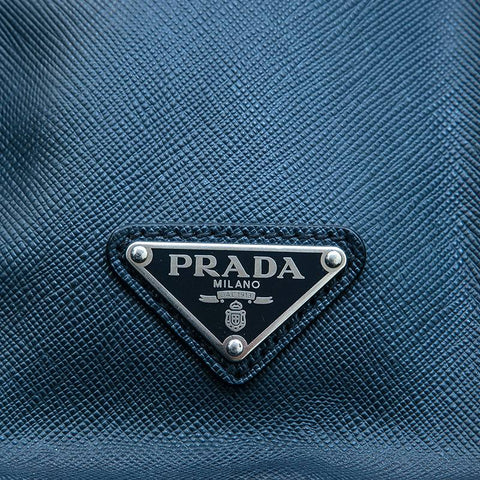 Prada Prada Leder 2way Handtasche Navy P13210