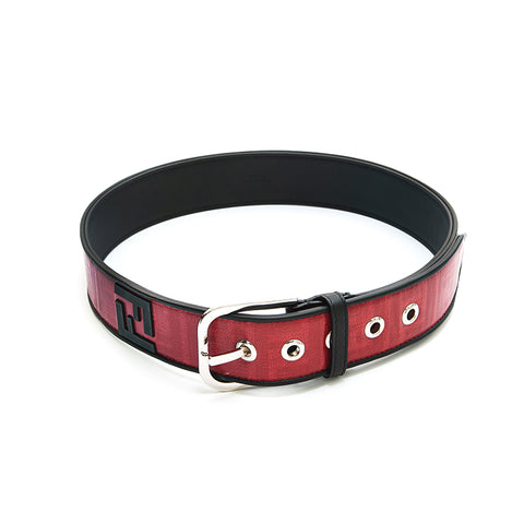Fendi FENDI Zucca Leather Belt Red P13218