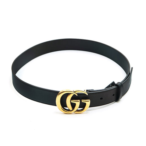 Gucci GUCCI GG Marmont Leather Belt Black P13219