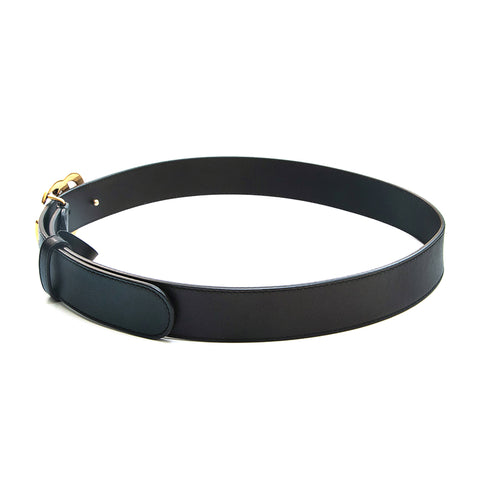 GG Marmont Leather Belt in Black - Gucci