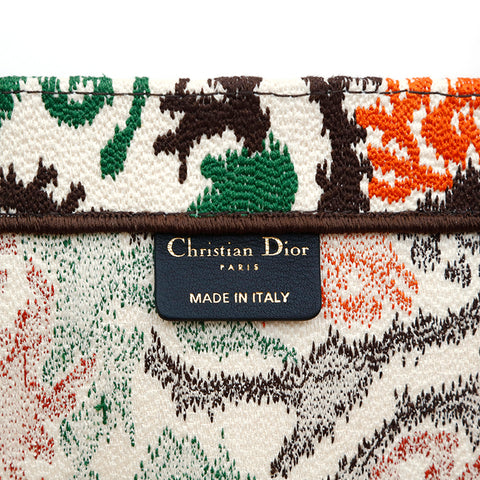 クリスチャンディオール Christian Dior キャンバス刺繍 ブックトート トートバッグ マルチカラー P13243