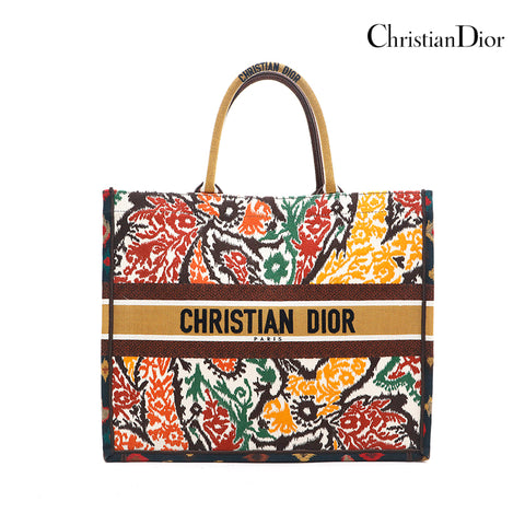 クリスチャンディオール Christian Dior キャンバス刺繍 ブックトート ...