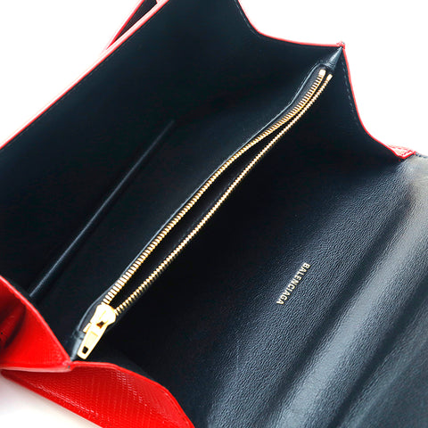 Balenciaga BALENCIAGA Exotic Leather Chain Shoulder Bag Red P13246