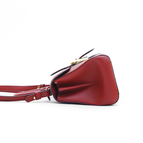 Delbo Delvaux Leather 2WAY Handbag Wine Red P13258 – NUIR VINTAGE