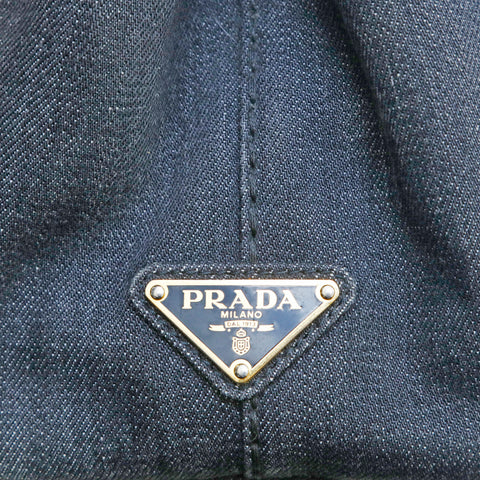 Prada Prada Denim Kanapa 2way手提包黑色P13259