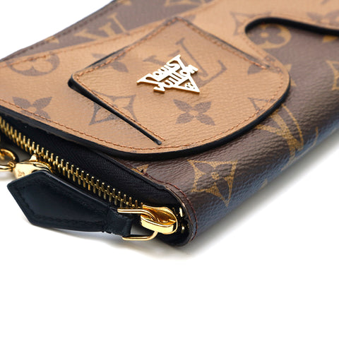Louis Vuitton Louis Vuitton Monogram Reverse Zippy Shadee Long Wallet Brown P13263