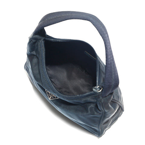 Prada PRADA Hobo Nylon Handbag Black P13264