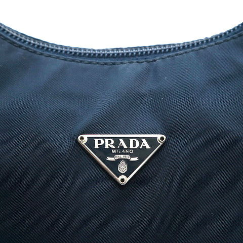 PRADA Hobo Nylon Handbag Black P13264