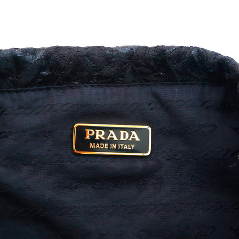 Prada Prada Muster Beutel Schwarz P13265