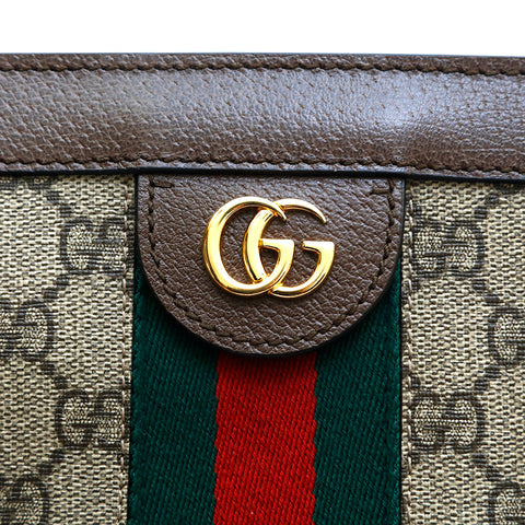 グッチ GUCCI GGスプリーム クラッチ チェーン ショルダーバッグ ブラウン P13268