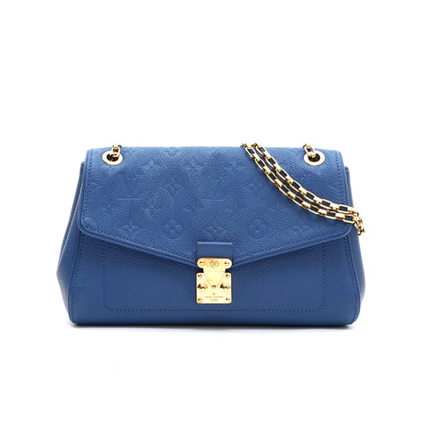 Louis Vuitton Monogram Amplant Saint Germain PM Shoulder Bag Blue P13277