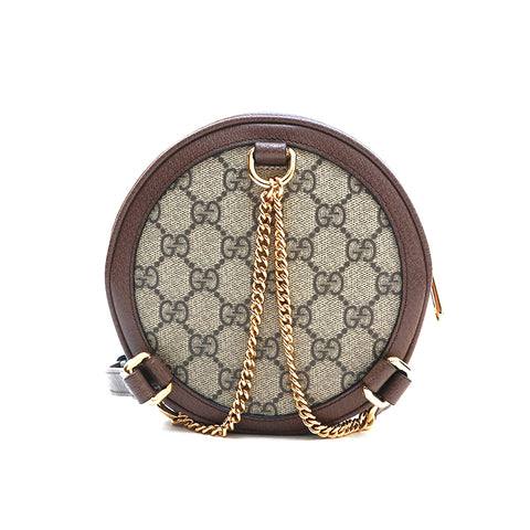 Gucci GUCCI Ophidia GG Supreme Mini Circle Backpack/Daypack Brown P132 – NUIR VINTAGE