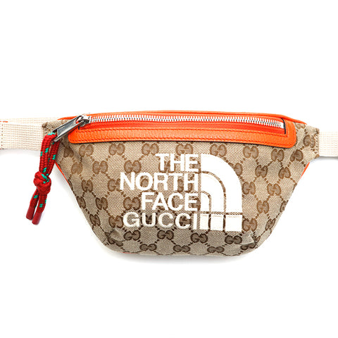 Gucci Gucci X North Face GG Canvas Bodag Bod Bagige beige x橙色P13297