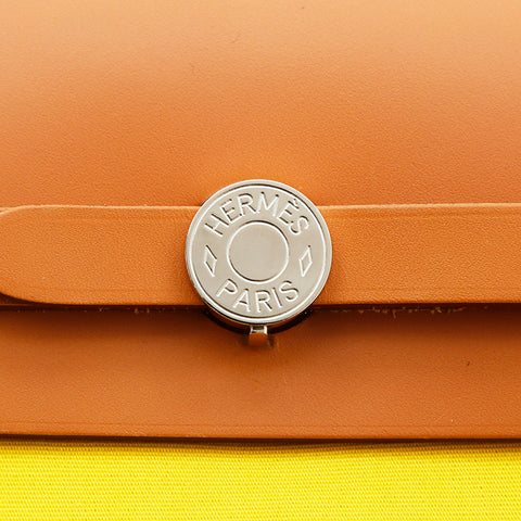 Hermes Hermes Alebag Zip AD PM sac à dos D Daypack D Gravé Jaune P13304