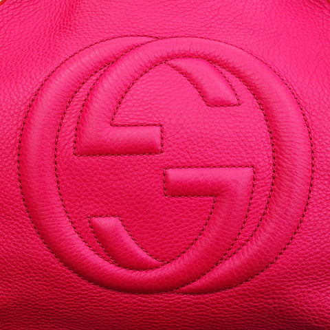 Gucci Gucci Leder Disco -Ketten -Umhängetasche Pink P13309