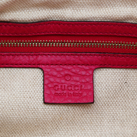 Gucci Gucci Leder Disco -Ketten -Umhängetasche Pink P13309