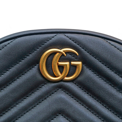 Gucci Gucci Offidia Lederbeutel West -Tasche Black P13311