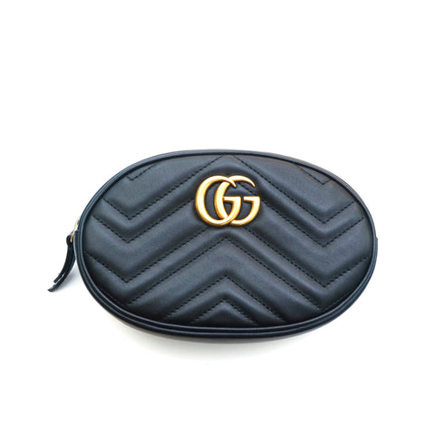 Gucci Gucci Offidia Lederbeutel West -Tasche Black P13311