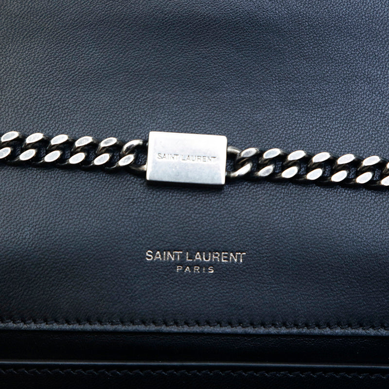 サンローランパリ SAINT LAURENT PARIS スエード カラーストーンスタッズ チェーン ショルダーバッグ ブラック P1333 –  NUIR VINTAGE