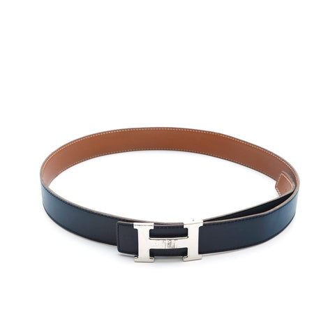 Hermes Hermes H ceinture en cuir □ f Gravé noir P13349