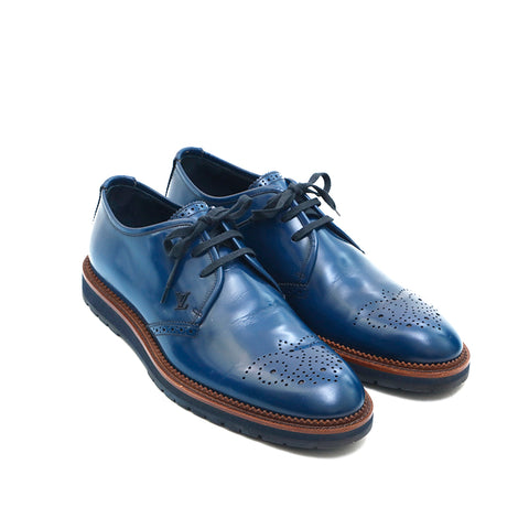 blue louis vuitton dress shoes