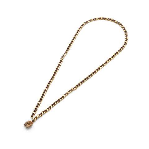 香奈儿香奈儿狮子链皮带棕色P13373