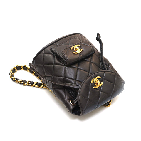 chanel vintage backpack mini Chanel CHANEL Matelasse Mini Backpack/Daypack Black P13424 – NUIR VINTAGE