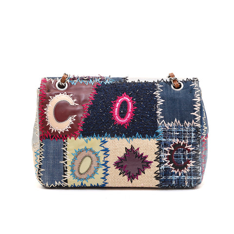 Chanel CHANEL Patchwork Tweed Denim Leather Shoulder Bag Multicolor P1 –  NUIR VINTAGE