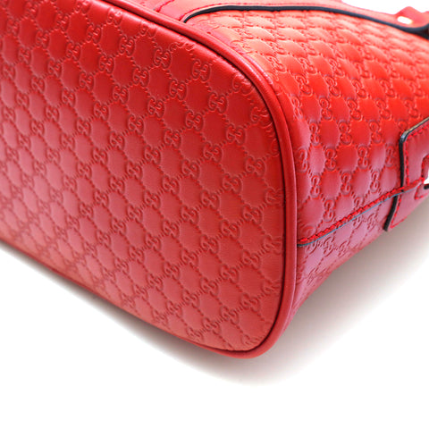 Gucci Gucci Micro GG Shima 2way Leder Schulter Handtasche Rot P13450