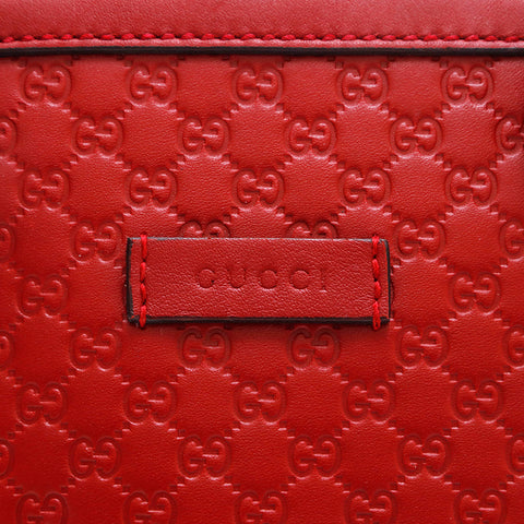 Gucci Gucci Micro GG Shima 2way Leder Schulter Handtasche Rot P13450