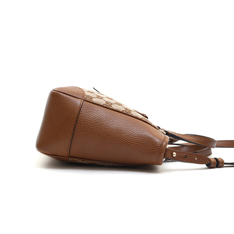 Gucci GUCCI GG Canvas 2WAY Leather Shoulder Handbag Brown P13454