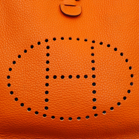 Hermes Hermes Ebrin II PM -Umhängetasche □ J Gravur orange P13459