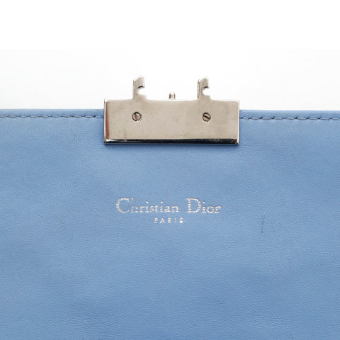 クリスチャンディオール Christian Dior カナージュ チェーンウォレット ショルダーバッグ ブルー P13463