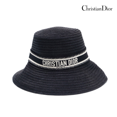クリスチャンディオール Christian Dior ロゴ サイズ56 ストロー ...