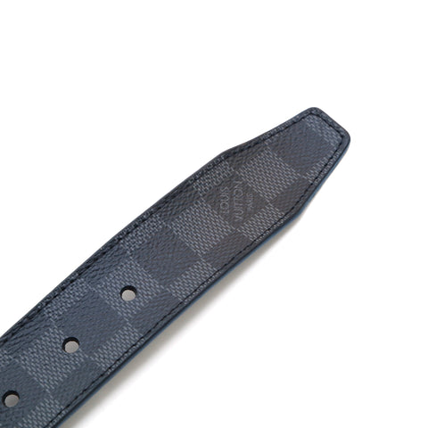 Louis Vuitton Black Damier Graphite Canvas Reversible Belt 110CM Louis  Vuitton