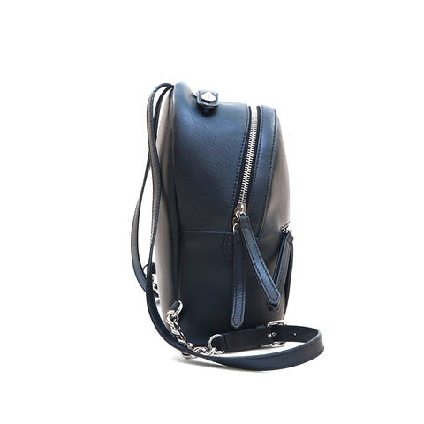 Fendi Fendi Logo Linestone Kette Leder Mini Rucksack Rucksack Daypack Black P13474