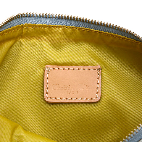Dior vintage blue & gold shoulder saddle bag