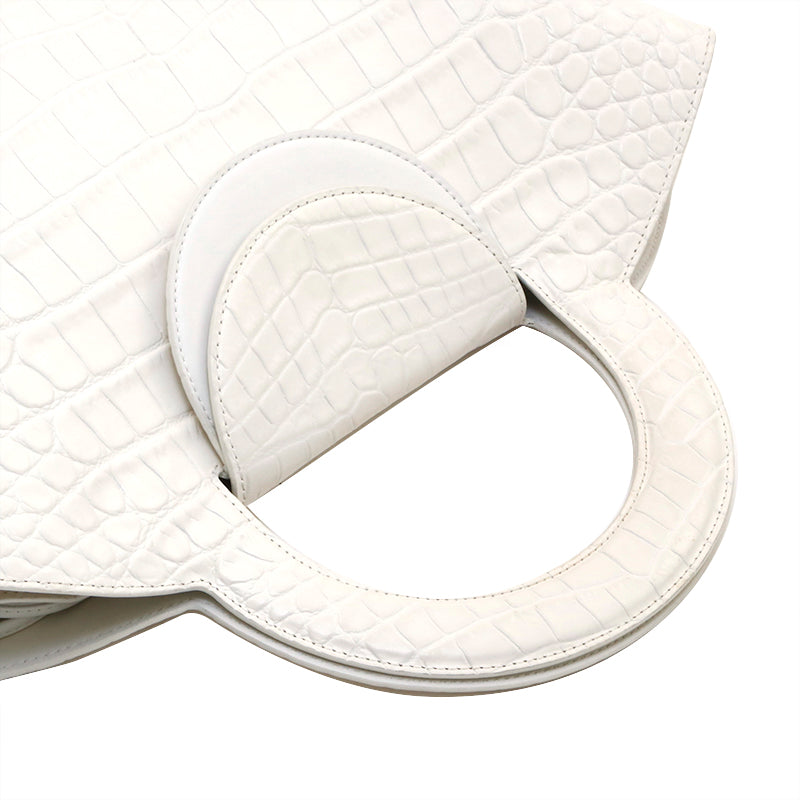 ボッテガヴェネタ BOTTEGAVENETA クロコ 型押しレザー 三層式 ボッテガヴェネタ BOTTEGAVENETA クロコ 型押しレザー 三層式