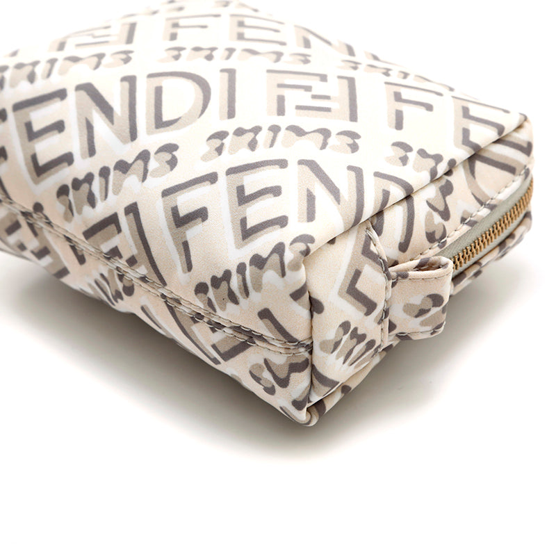 フェンディ FENDI ロゴ 化粧 小物 ポーチ ベージュ P13484 – NUIR VINTAGE