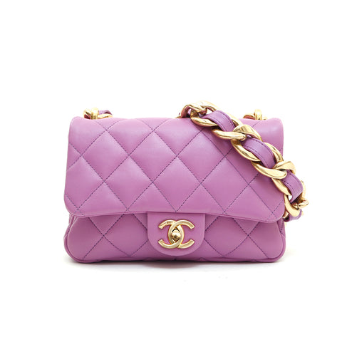 Buy Exquisite CHANEL 22P Purple Caviar Quilted Melody Backpack at REDELUXE