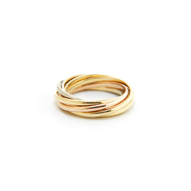Cartier Trinity Ring WG PG YG 750 6.9g Size 51 Size 11 Ring