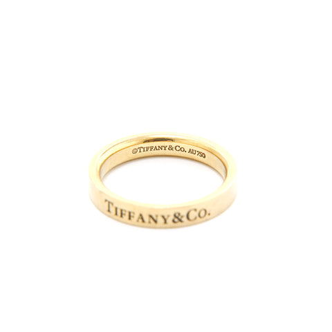 ティファニー TIFFANY&Co. フラットバンドリング YG AU750 3.3g 47サイズ 9号 リング・指輪 ゴールド P13502